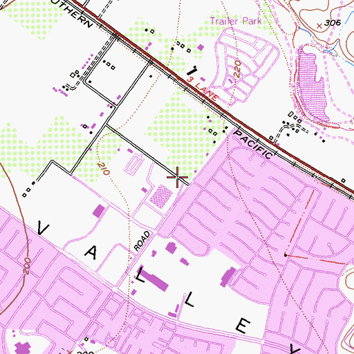 Topographic Map of San Jose Fire Department Station 27, CA