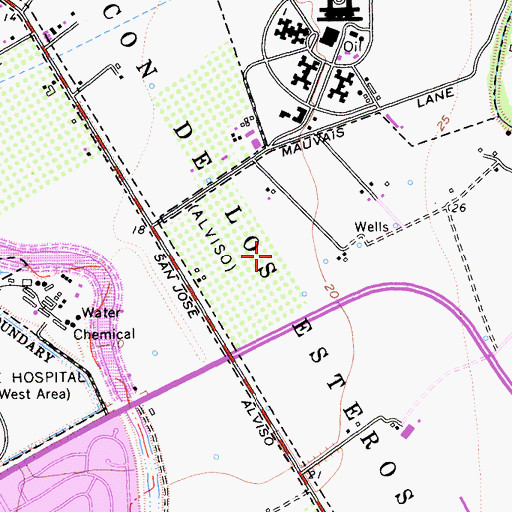 Topographic Map of San Jose Fire Department Station 29, CA