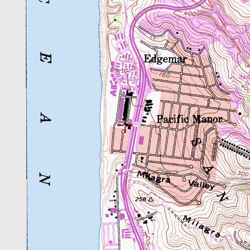 Topographic Map of Exit 507, CA
