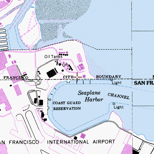Topographic Map of City College of San Francisco Airport Campus, CA