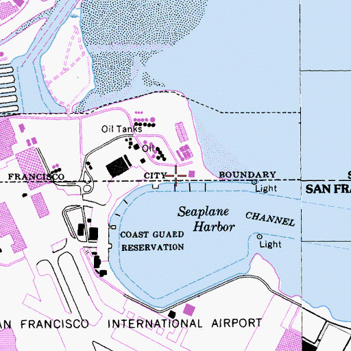 Topographic Map of City College of San Francisco Airport Campus, CA