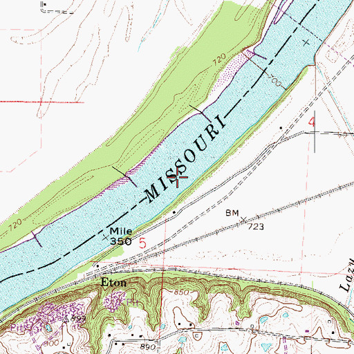 Topographic Map of El Paso Landing (historical), MO