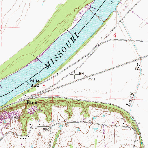 Topographic Map of Independence Chute (historical), MO