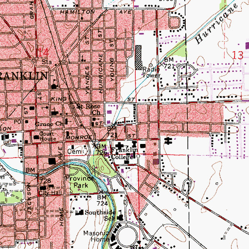 Topographic Map of Napolitan Alumni House, IN