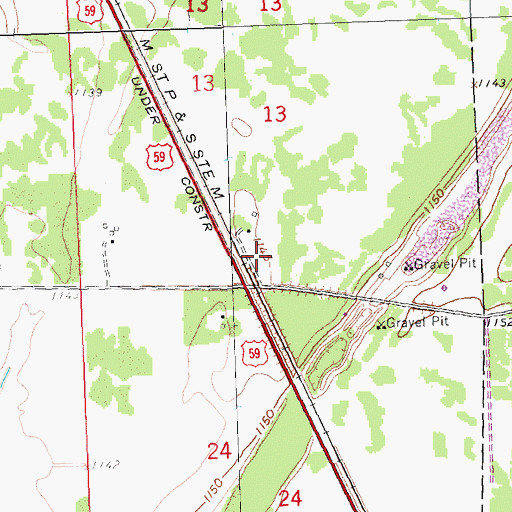 Topographic Map of Stone Post Office (historical), MN