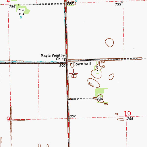 Topographic Map of Skog Post Office (historical), MN