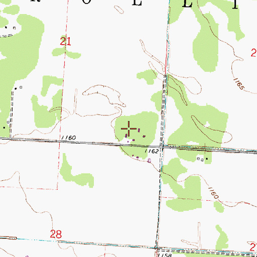Topographic Map of Rollis Post Office (historical), MN
