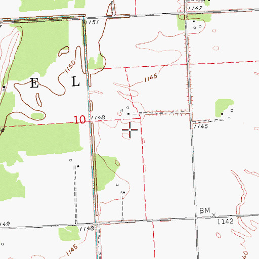 Topographic Map of Manor Post Office (historical), MN