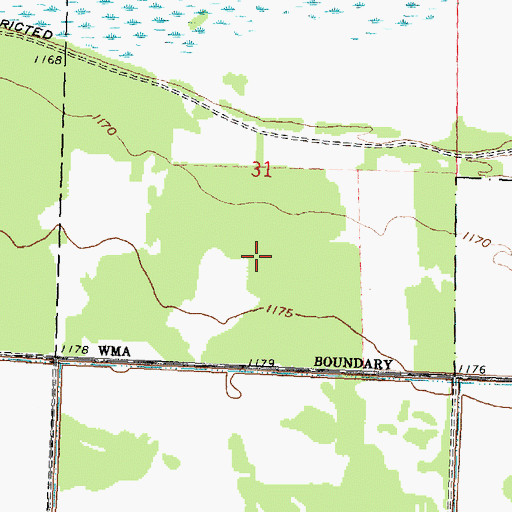 Topographic Map of Jonstad Post Office (historical), MN