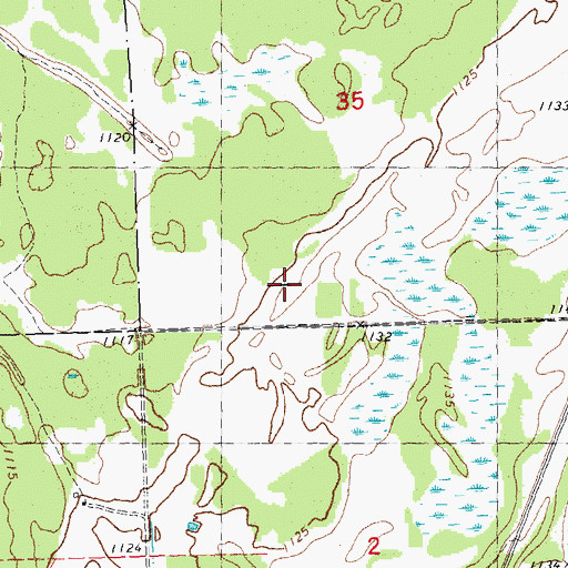 Topographic Map of Jevne Post Office (historical), MN