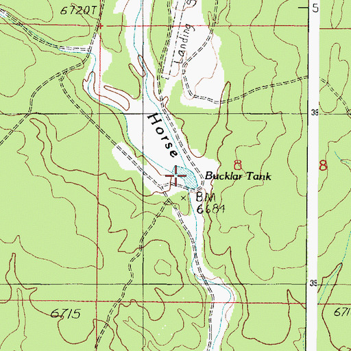 Topographic Map of Bucklar Tank, AZ