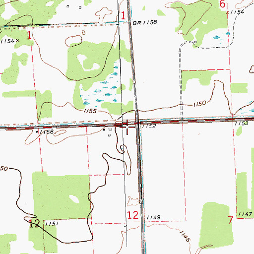 Topographic Map of Breese Post Office (historical), MN