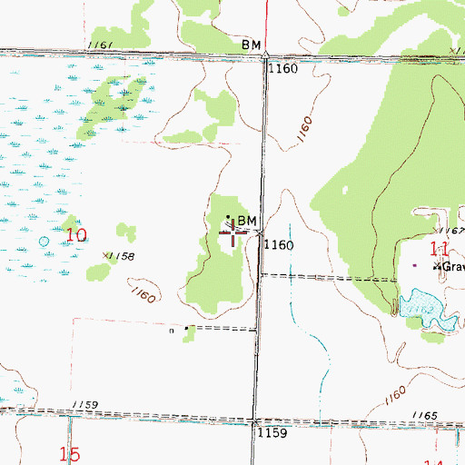 Topographic Map of Anstad Post Office (historical), MN