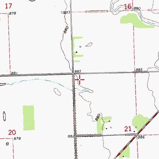 Topographic Map of Rose Hill Cemetery (historical), MN