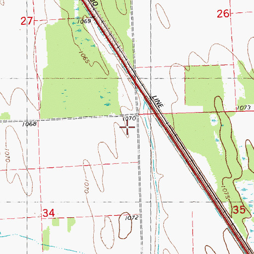 Topographic Map of Augustana Lutheran Cemetery, MN