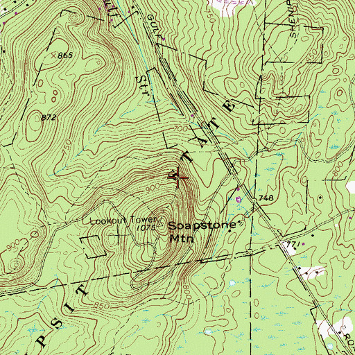 Topographic Map of Shenipsit State Forest, CT