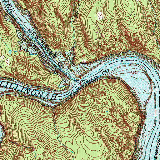 Topographic Map of Shepaug River, CT