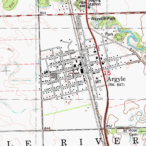 Topographic Map of Our Saviour's Lutheran Church, MN