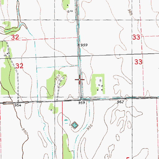 Topographic Map of Assumption Church, MN
