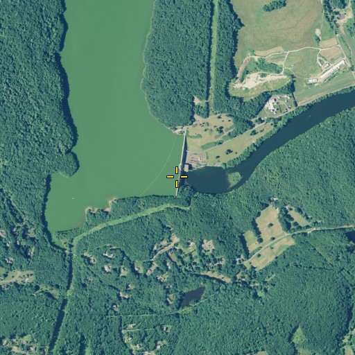 Aerial/Satellite Image of Sheraug Dam, CT