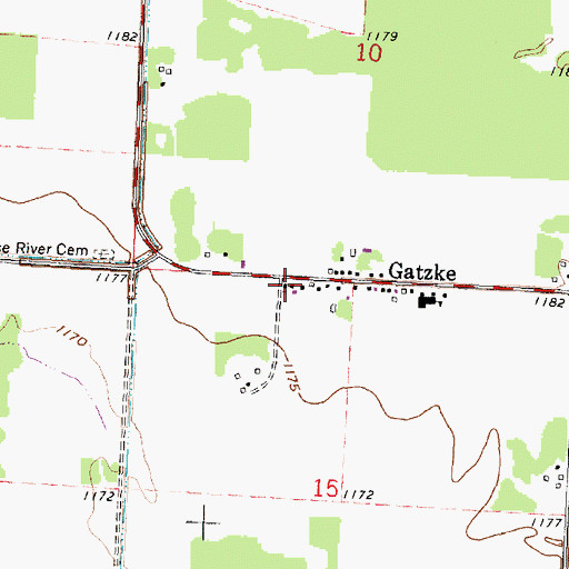 Topographic Map of Gatzke Post Office (historical), MN