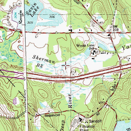 Topographic Map of Sherman Brook, CT