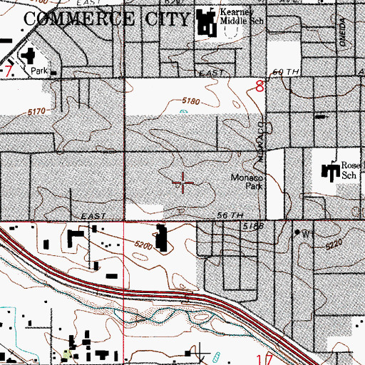 Topographic Map of Rock Mountain Industrial Park, CO