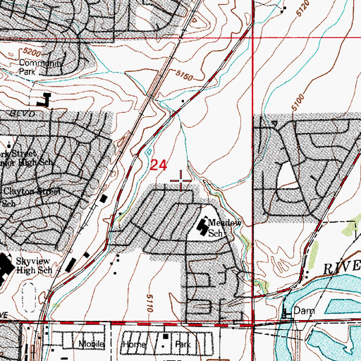 Topographic Map of Aspen Park, CO