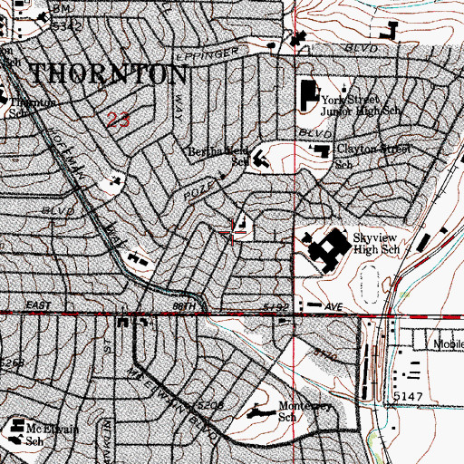 Topographic Map of Lily Park, CO