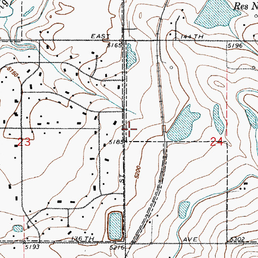 Topographic Map of Northern Lights Ball Fields, CO