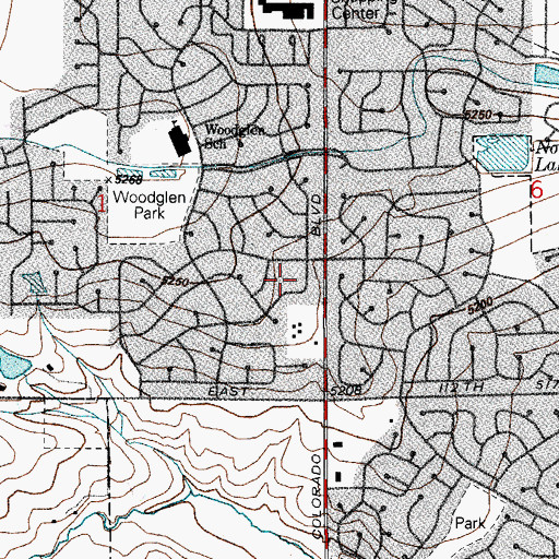 Topographic Map of Playway Park, CO