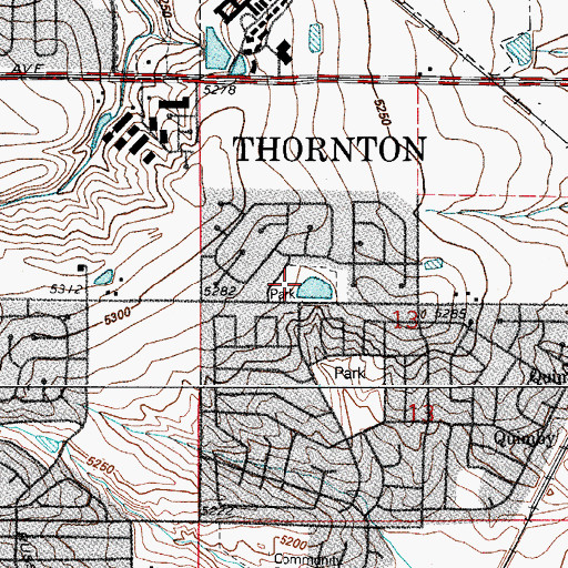Topographic Map of Sherwood Hills Park, CO