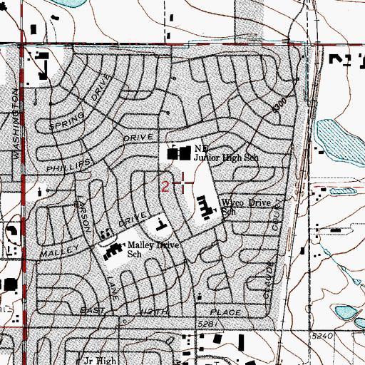 Topographic Map of Wyco Park, CO