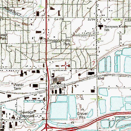 Topographic Map of Simpson United Methodist Church, CO