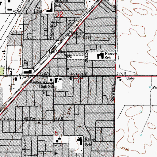 Topographic Map of Church of Christ, CO