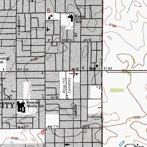 Topographic Map of Goode Centennial United Methodist Church, CO