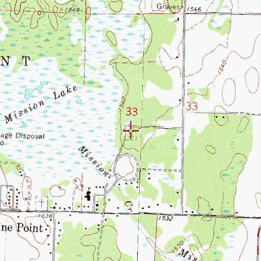 Topographic Map of Breck Memorial Cemetery, MN