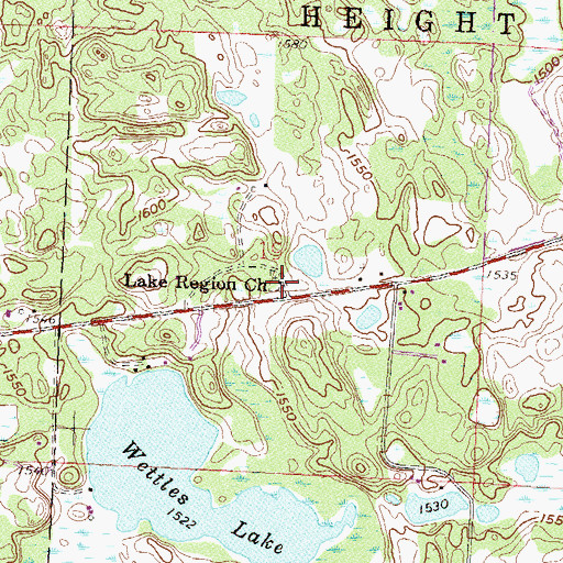 Topographic Map of Mennonite Cemetery, MN