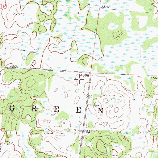 Topographic Map of Pickett Family Cemetery, MN