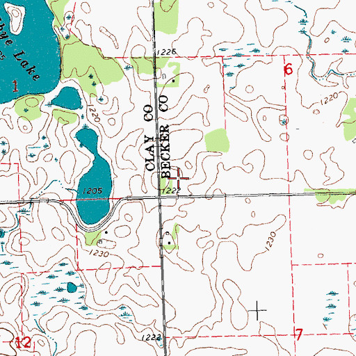 Topographic Map of Swedish Lutheran Cemetery, MN