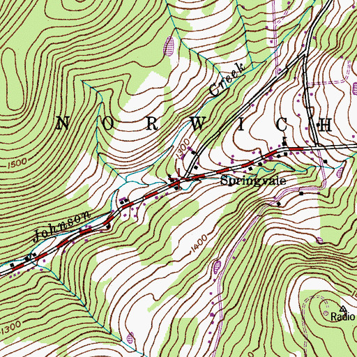 Topographic Map of Union Church, NY