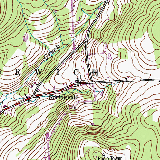 Topographic Map of School Number 6 (historical), NY