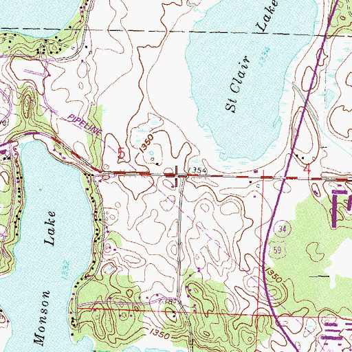 Topographic Map of Faith Christian School, MN