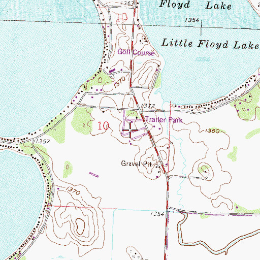 Topographic Map of Floyd Lake Mobile Home Park, MN