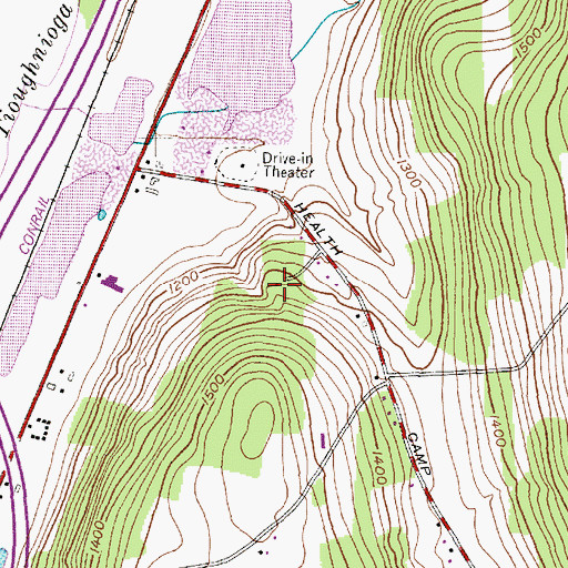 Topographic Map of Fairview Health Campus (historical), NY