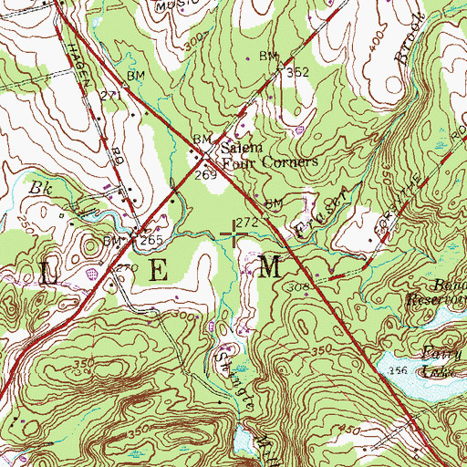 Topographic Map of Shingle Mill Brook, CT
