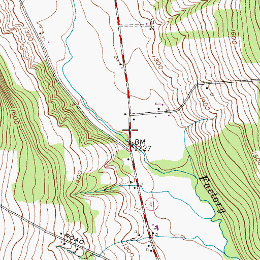 Topographic Map of School Number 2 (historical), NY
