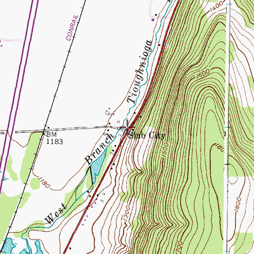 Topographic Map of School Number 4 (historical), NY