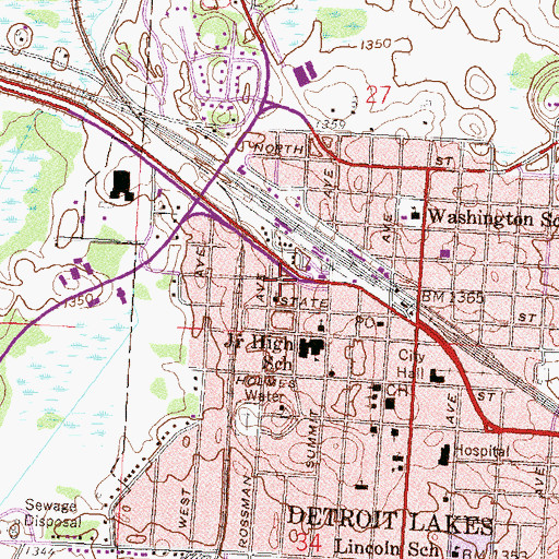Topographic Map of Becker County Museum, MN