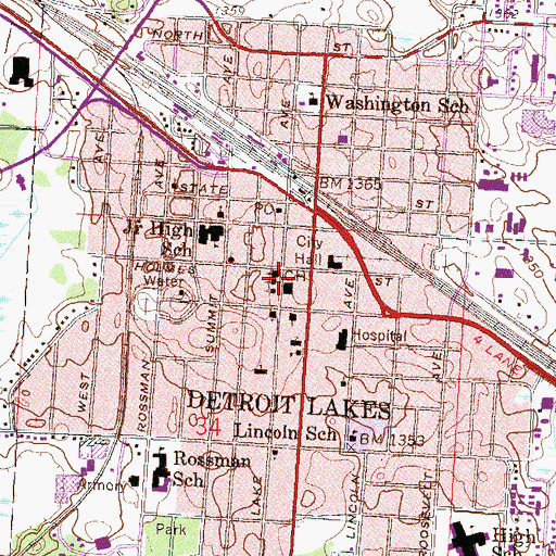 Topographic Map of Congregational Church, MN